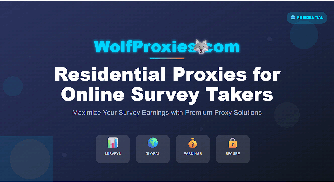 residential proxies for online survey takers